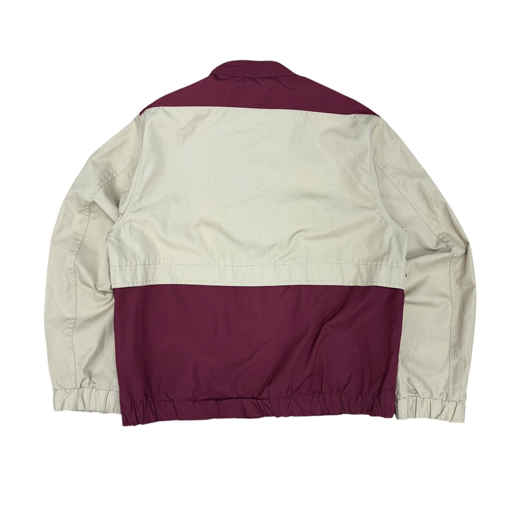 1980’s Givenchy Two Tone Full Zip Jacket Burgundy/Cream
