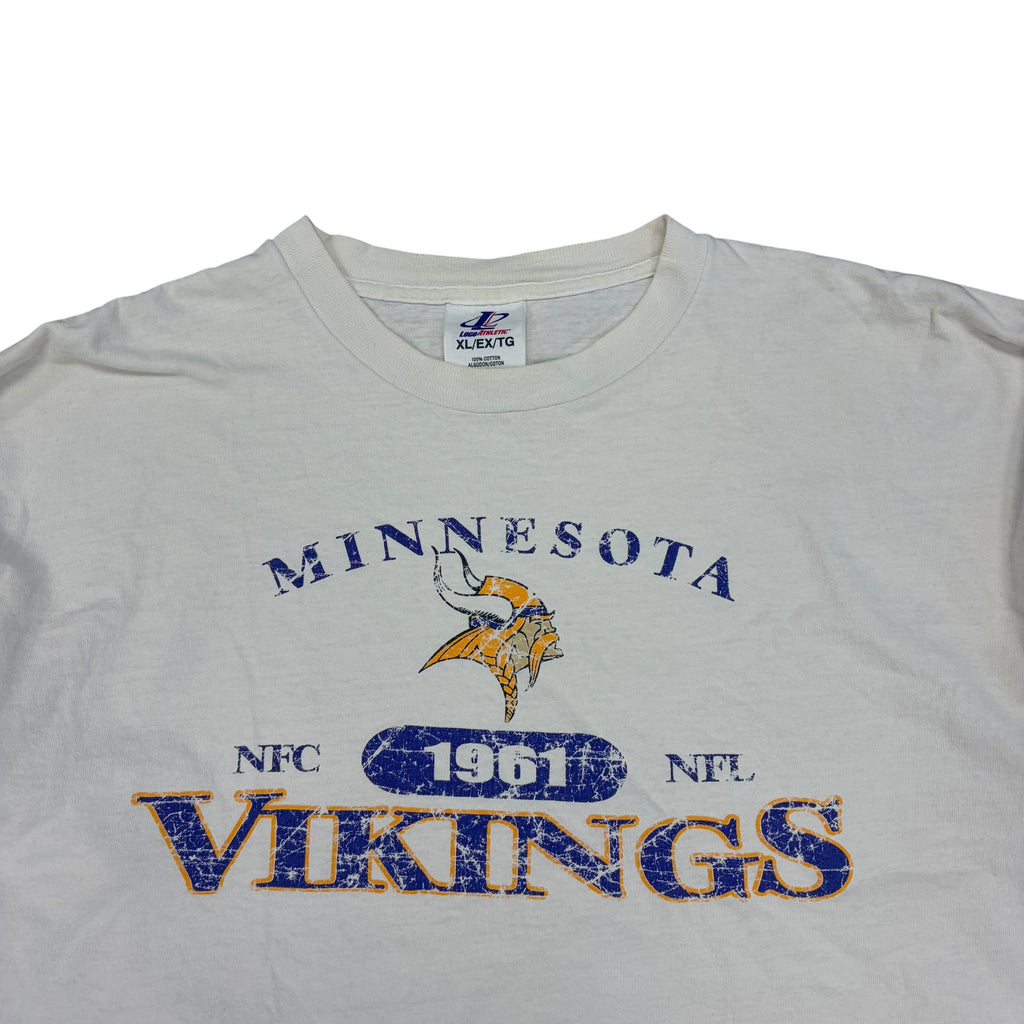 Vintage Logo Athletic NFL Minnesota Vikings Logo Longsleeve White