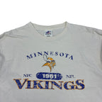 Vintage Logo Athletic NFL Minnesota Vikings Logo Longsleeve White