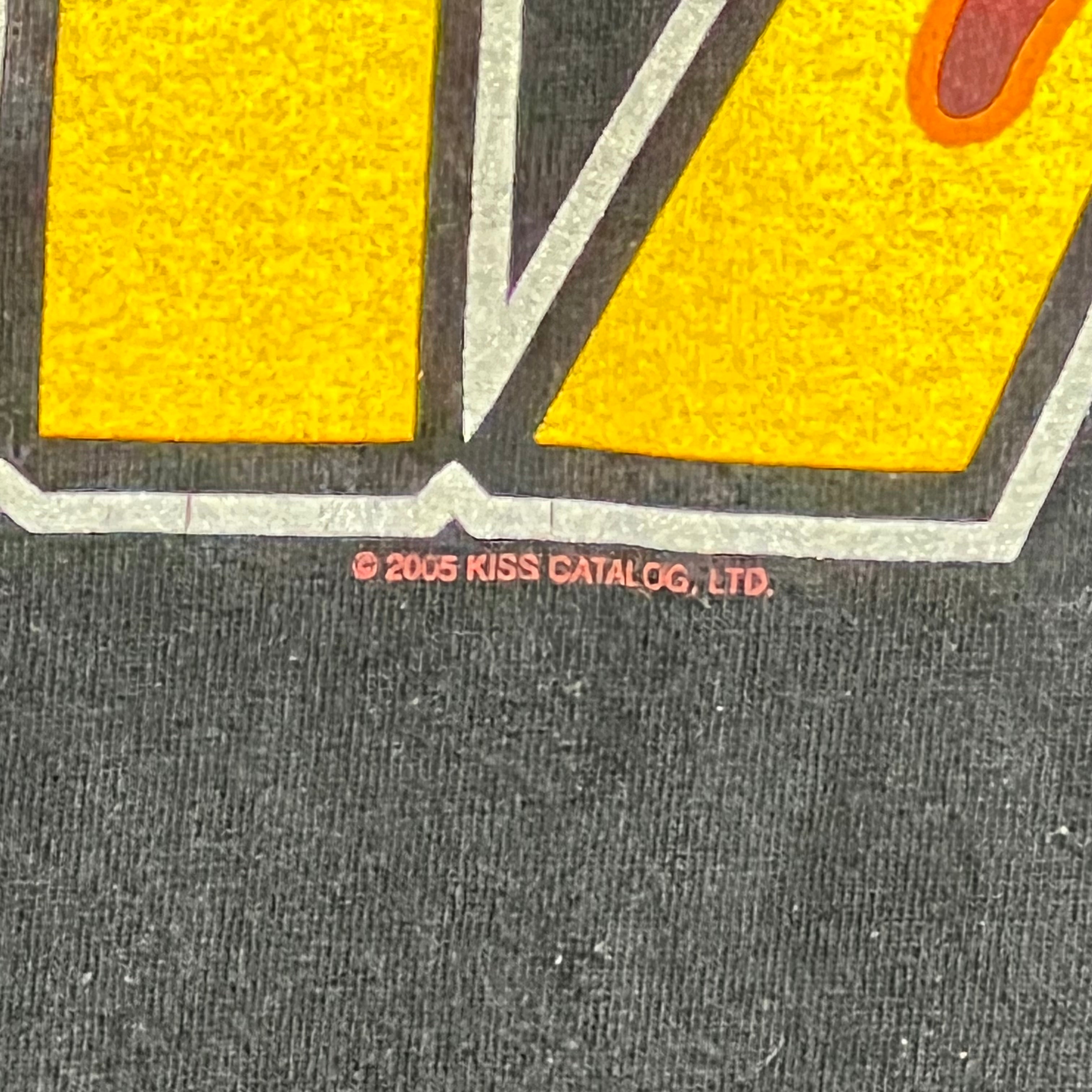 2005 KISS Flaming Logo Tee Black