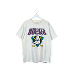1993 Competitor NHL Mighty Ducks Logo Tee Cream White