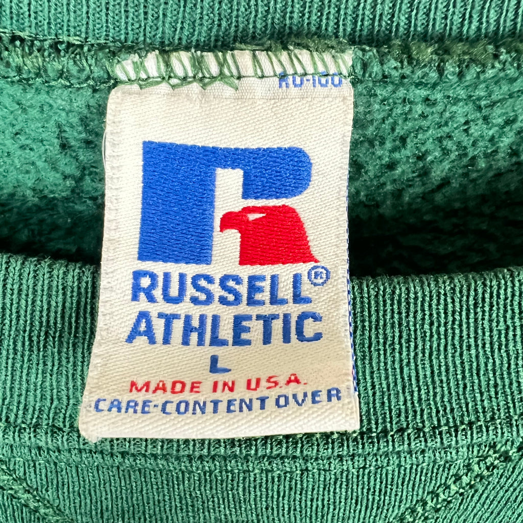 Vintage Russell Athletic Blank Crewneck Green