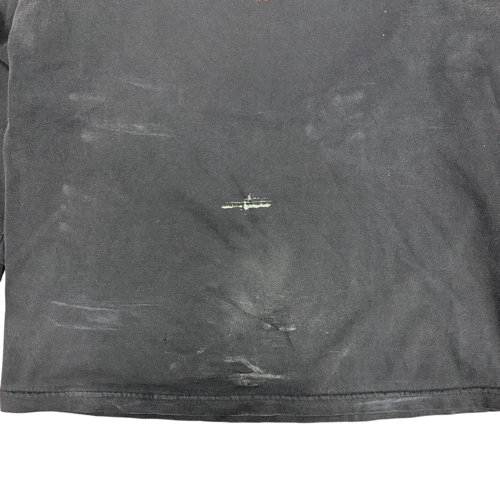 Vintage Orange County Choppers Flames Cross Logo Longsleeve Faded Black