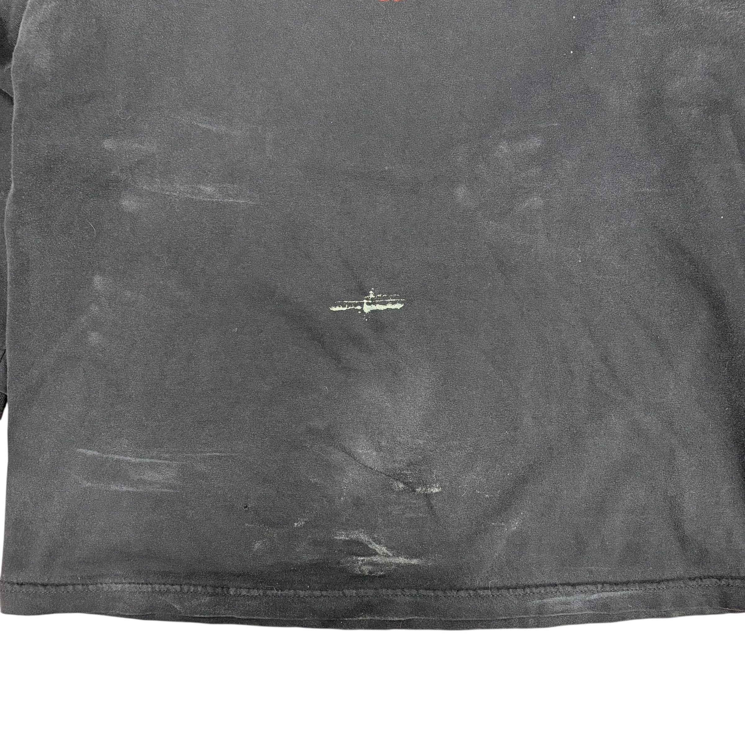 Vintage Orange County Choppers Flames Cross Logo Longsleeve Faded Black