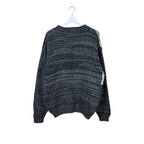 Vintage Nordic Eagle Embroidered Knit Black/Grey