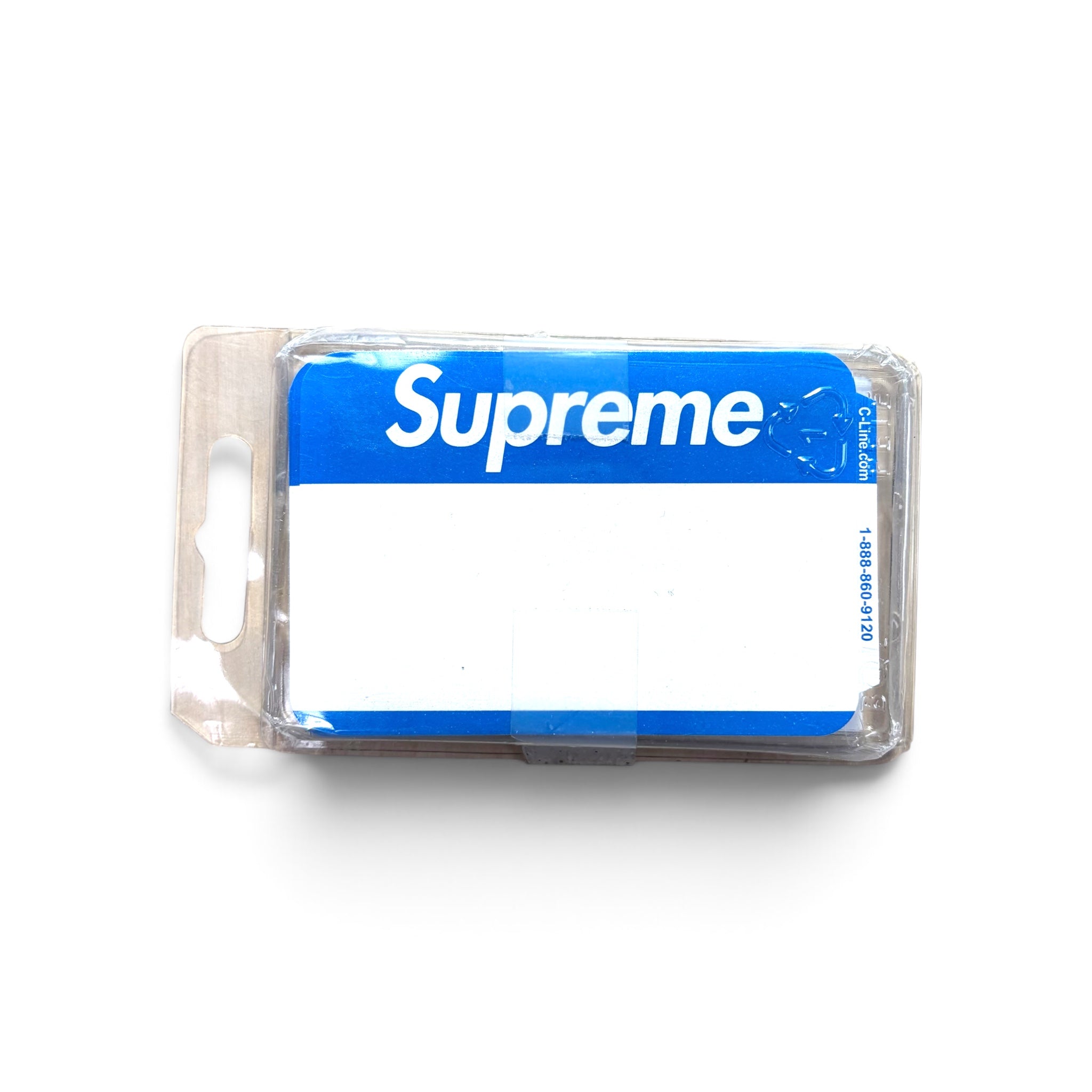 Supreme Name Badge Stickers (Pack of 100) Blue
