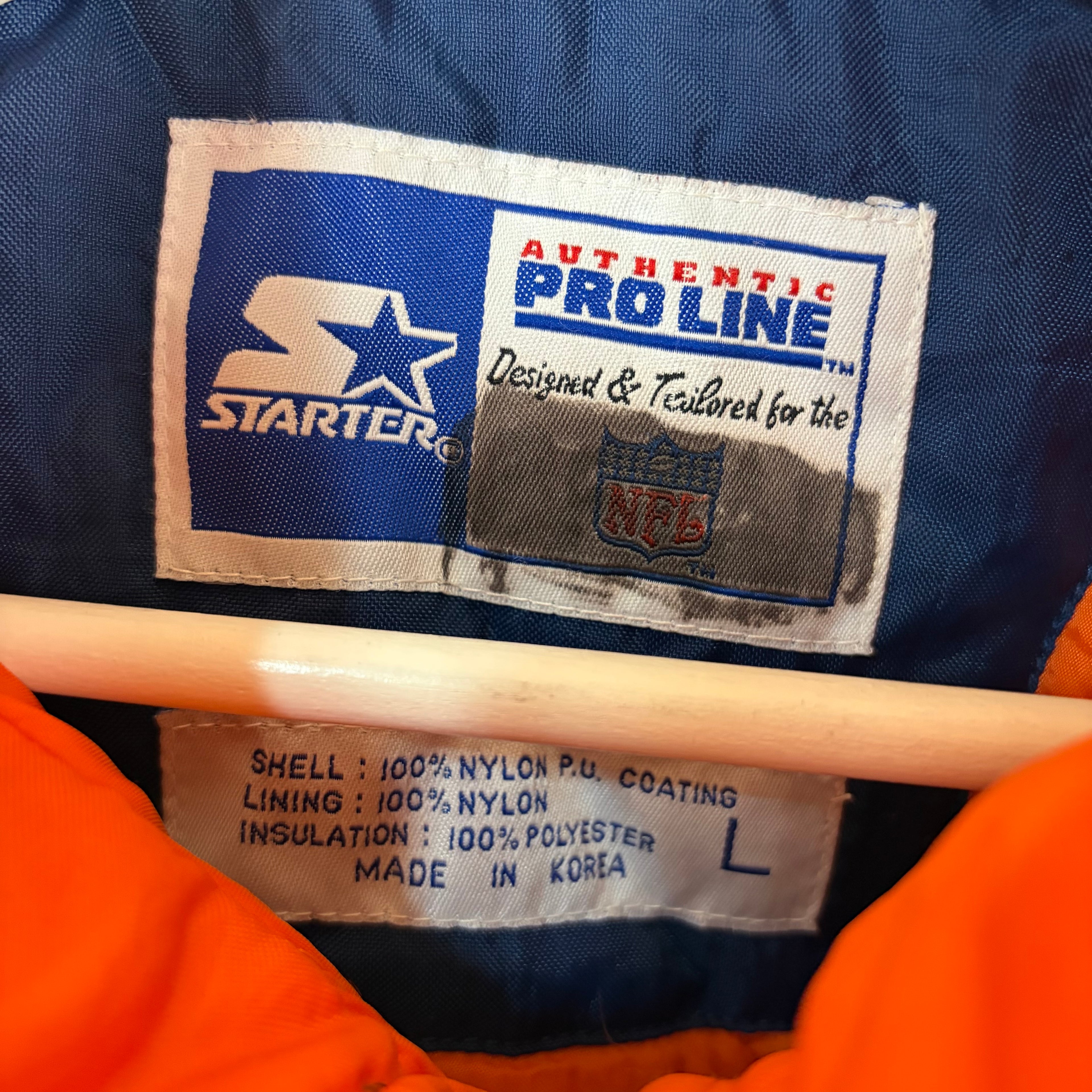 Vintage Starter NFL Chicago Bears Full Zip Puffer Jacket Navy