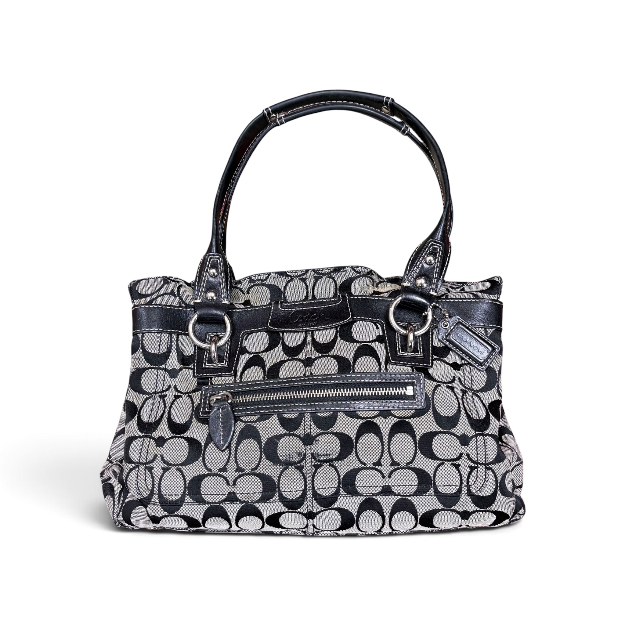 Vintage Coach Signature Penelope Shoulder Bag Black