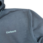 Vintage Carhartt Spellout Hoodie Faded Black