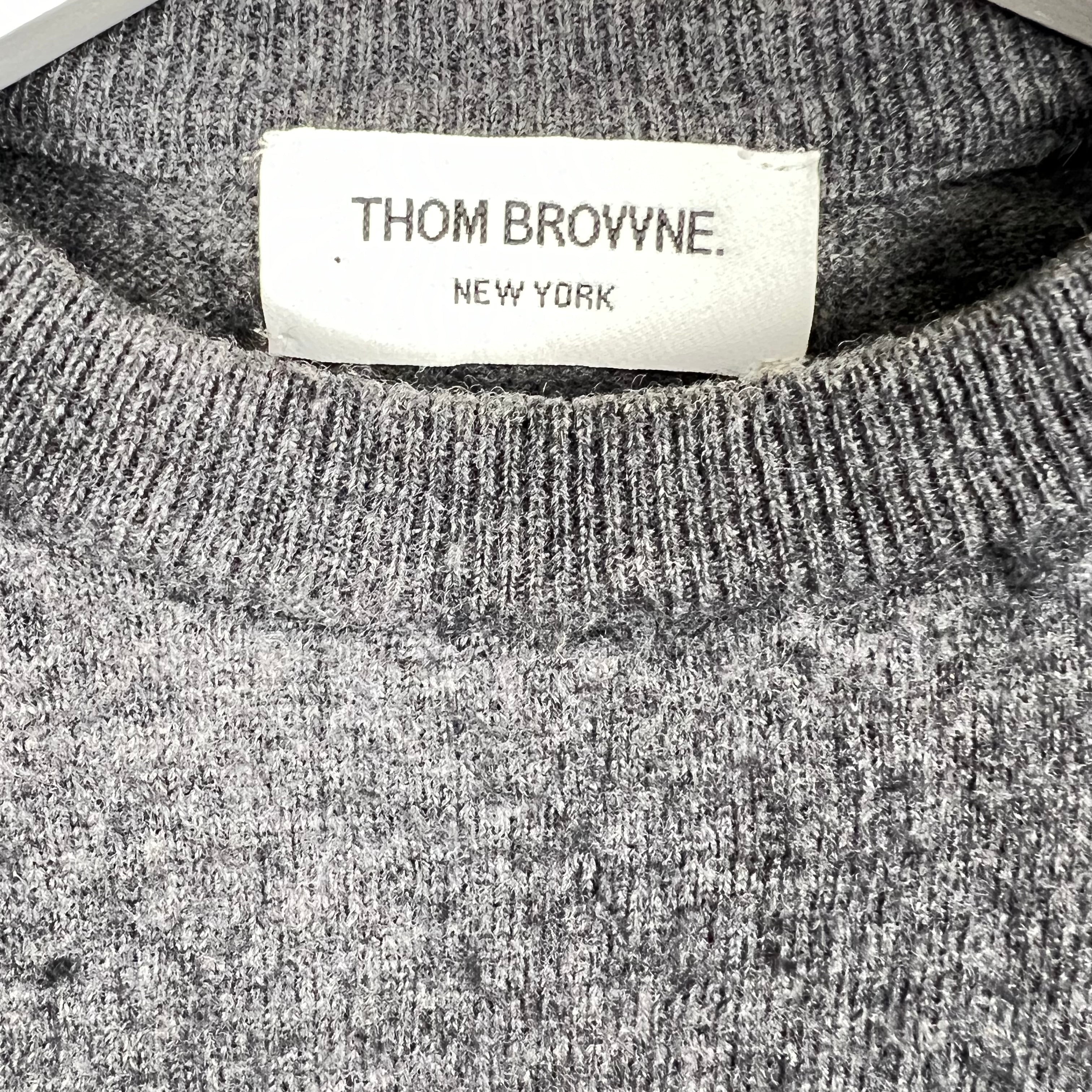 Thom Browne Women’s Classic 4 Bar Wool Knit Grey