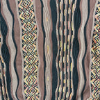 Vintage Tundra 3D Cable Pattern Knit Brown