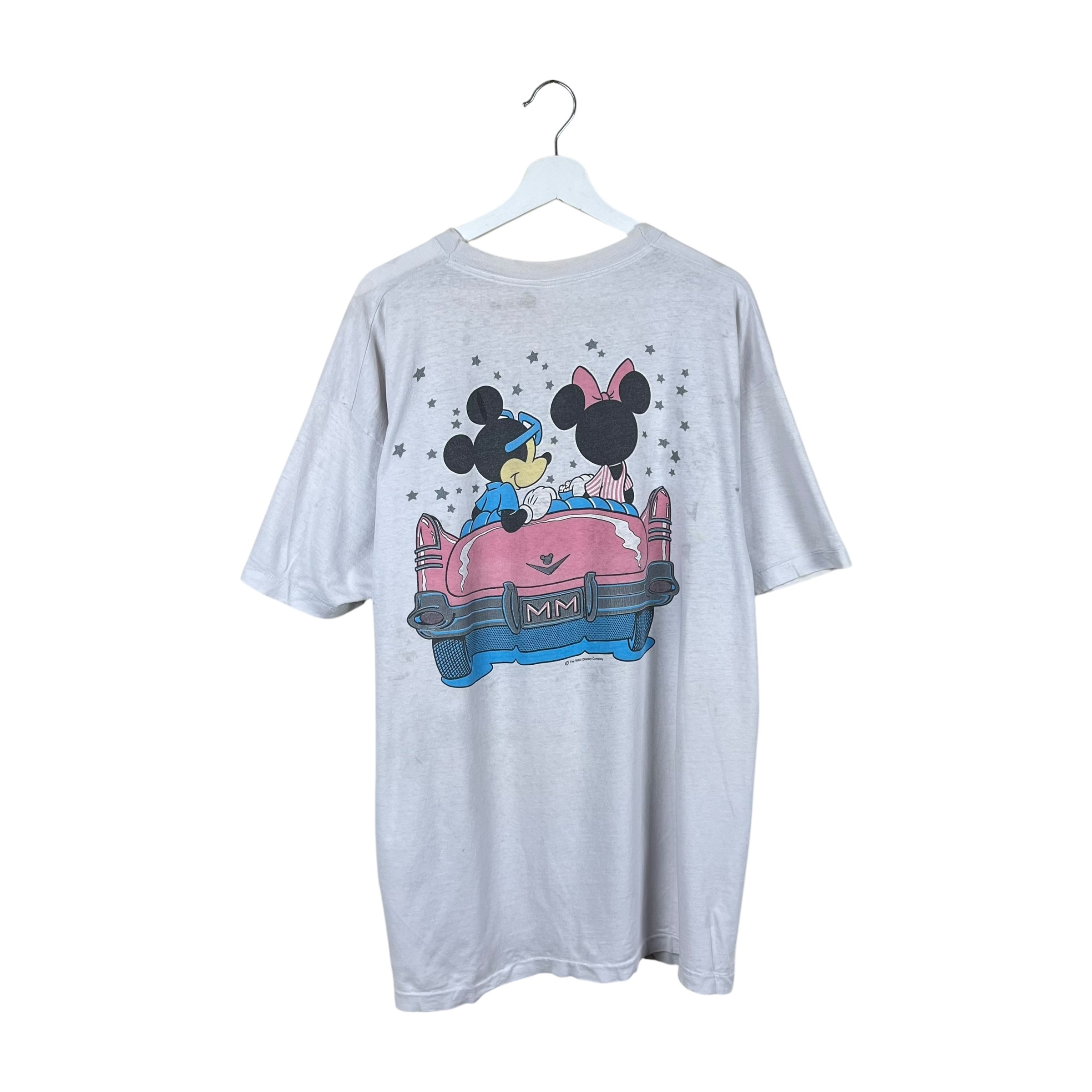 Vintage Disney Clearwater Beach Mickey & Minnie Driving Tee White