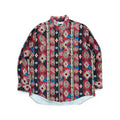 Vintage Wrangler Brushpopper Cowboy Fit Multi Patterned Western Pearl Snap