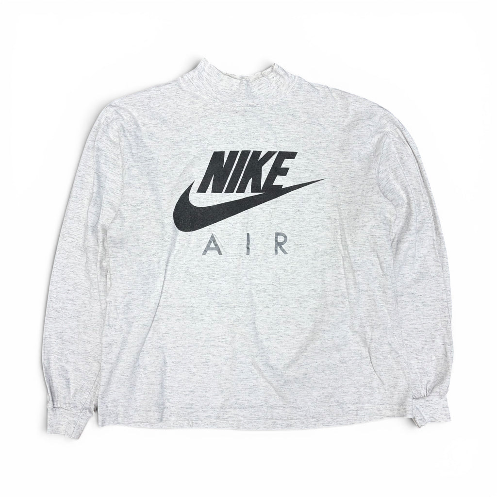 Vintage 80’s Nike Air Logo Mockneck Longsleeve Grey