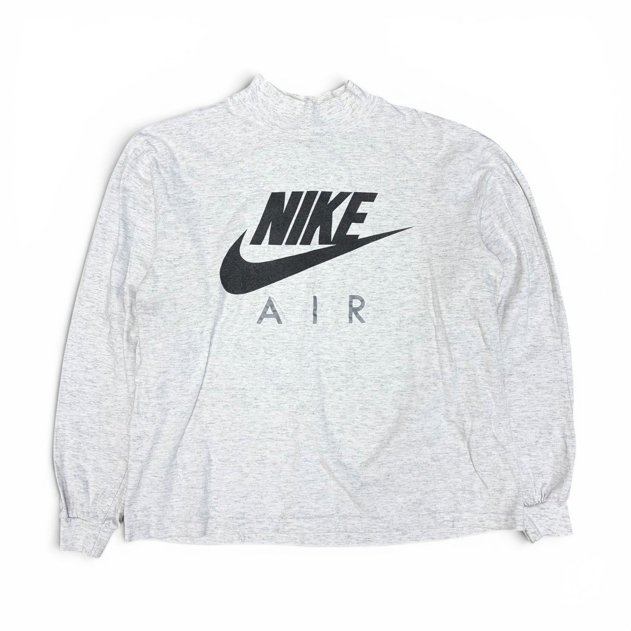 Vintage 80’s Nike Air Logo Mockneck Longsleeve Grey