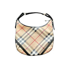 Burberry SuperNova Check Coated Canvas Hobo Bag Brown