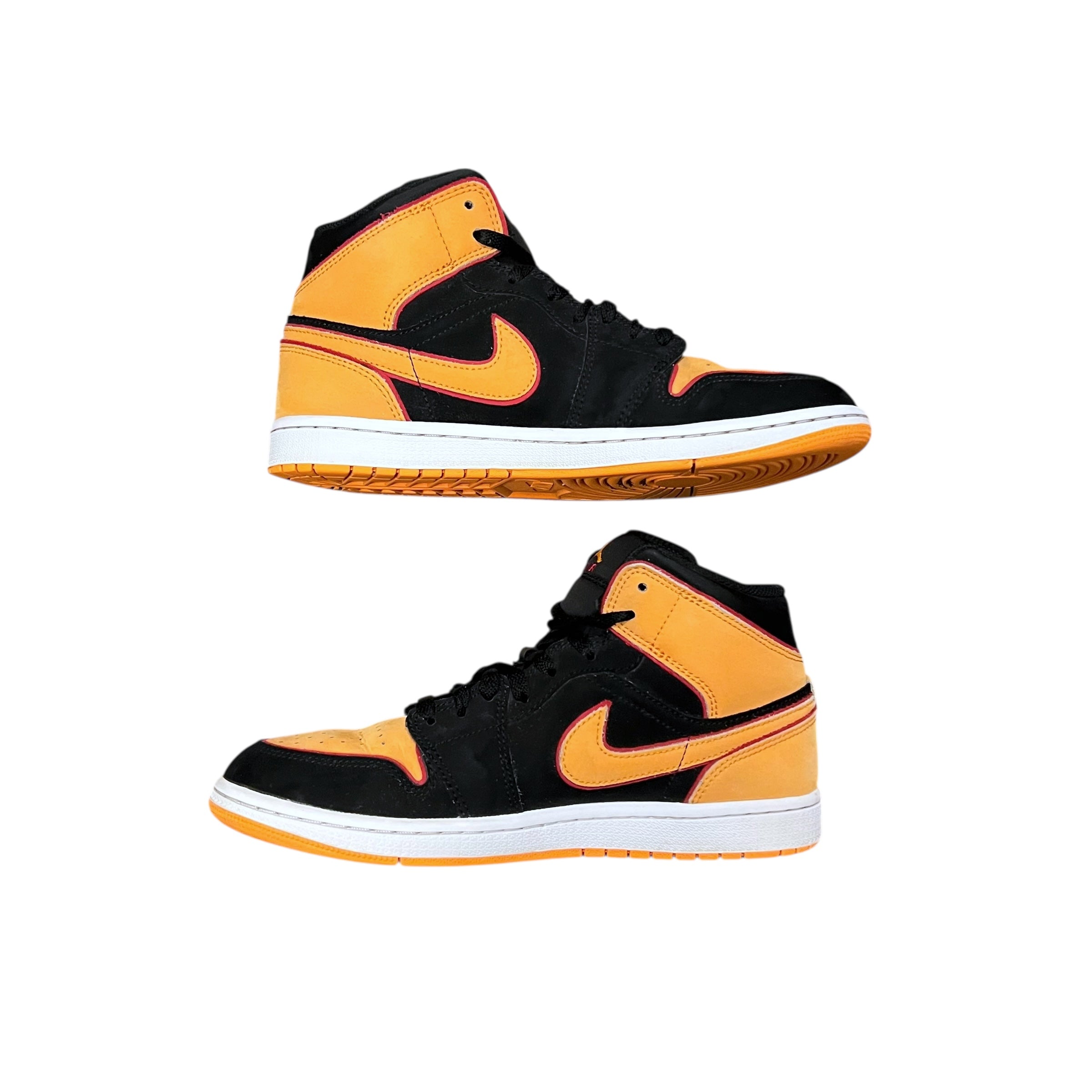 Jordan 1 Mid Fat Tongue Black Orange