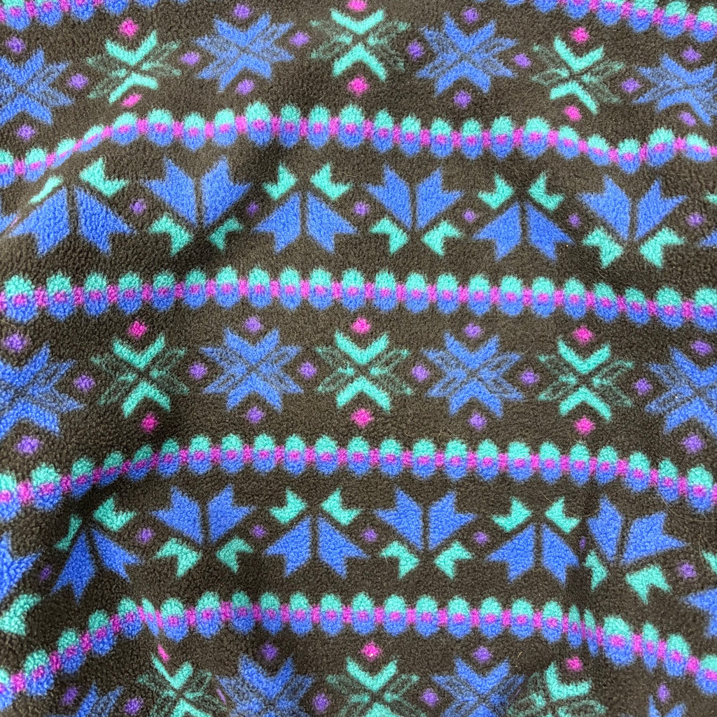 Vintage L.L. Bean Geometric Aztec Snap Button Fleece