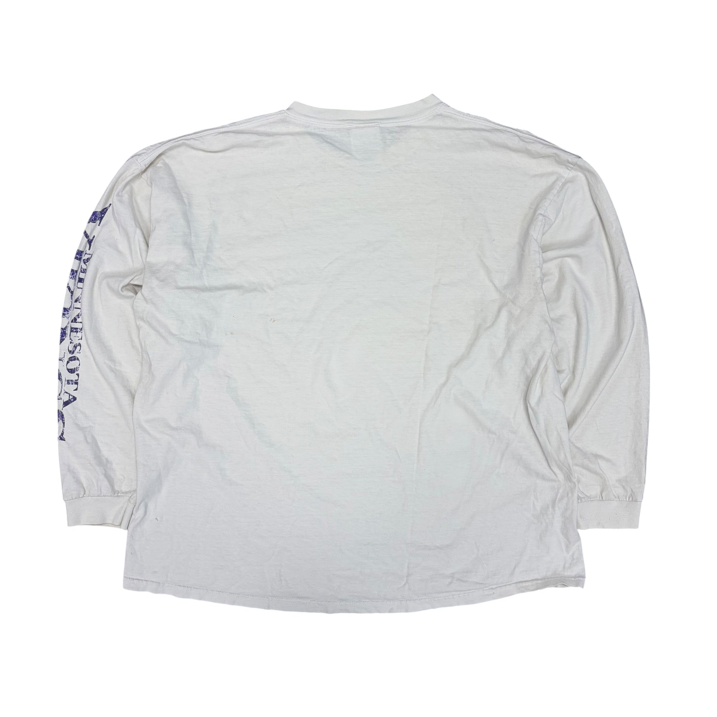 Vintage Logo Athletic NFL Minnesota Vikings Logo Longsleeve White
