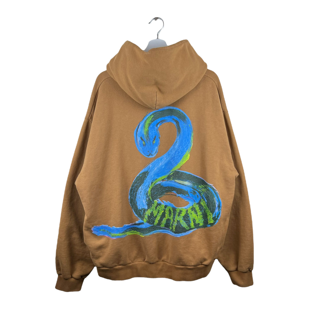 Marni Python Brushed Hoodie Brown