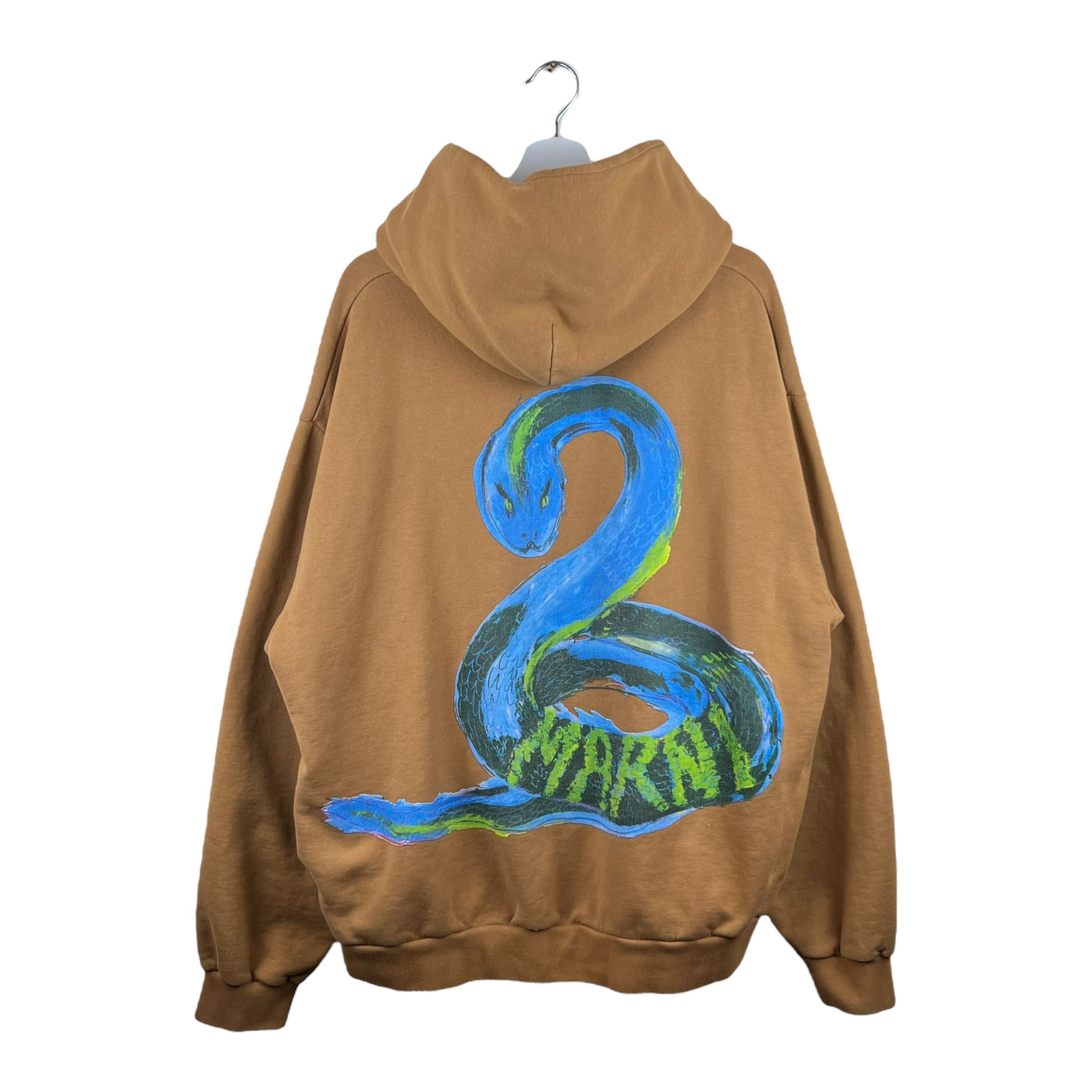 Marni Python Brushed Hoodie Brown