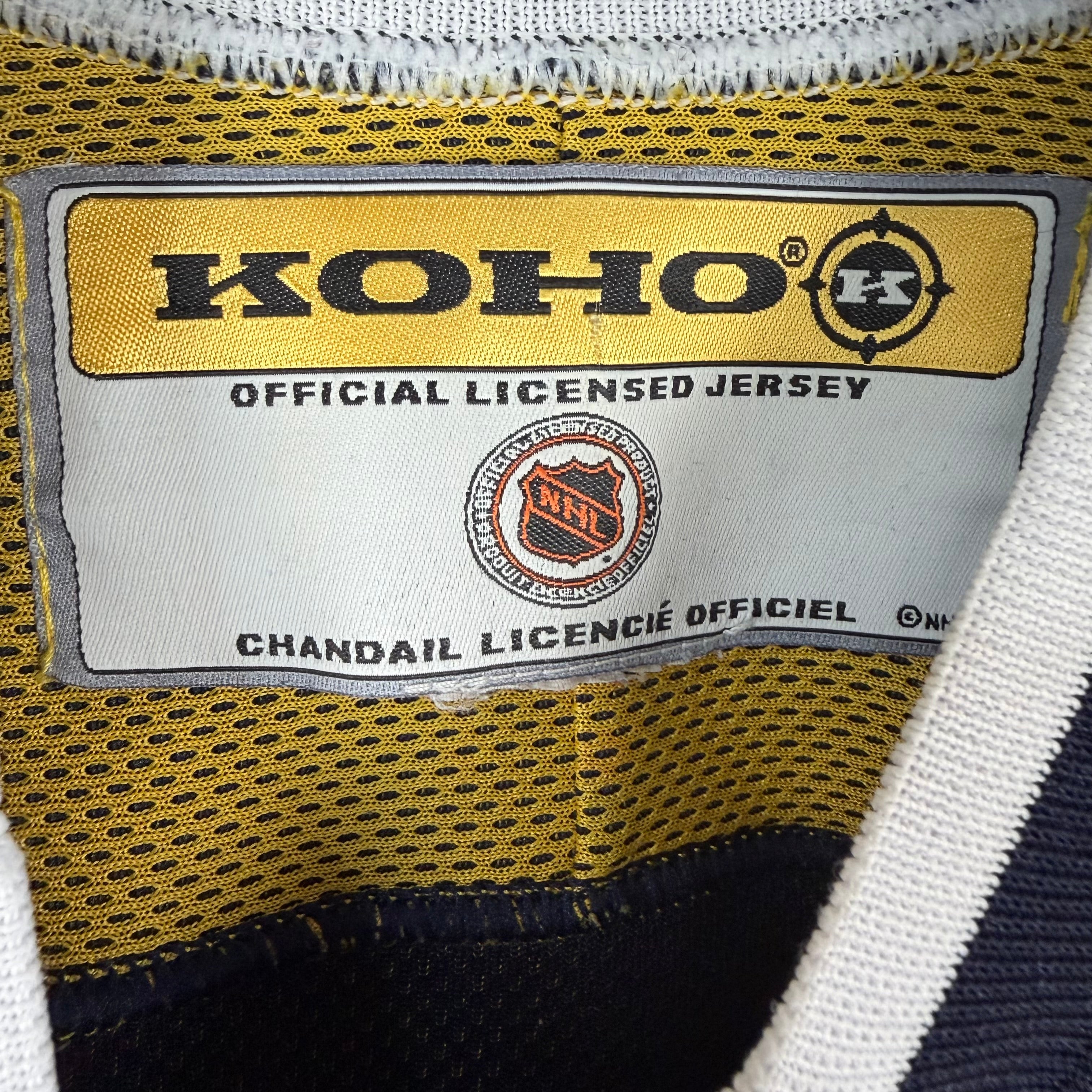 Vintage KOHO Youth NHL Nashville Predators “Mustard Cat” Alternate Jersey Gold