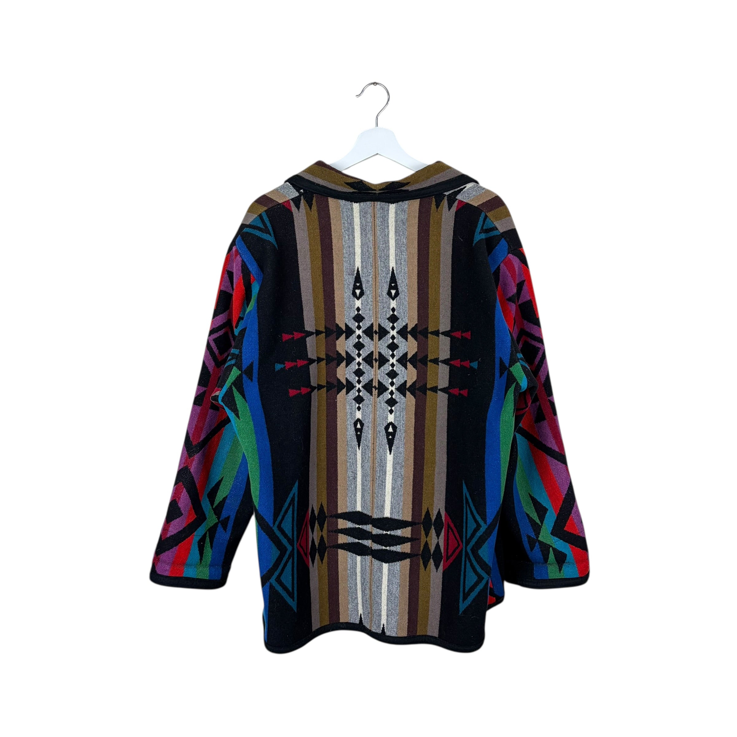 Vintage Wool Navajo Western Pattern Button Up Jacket