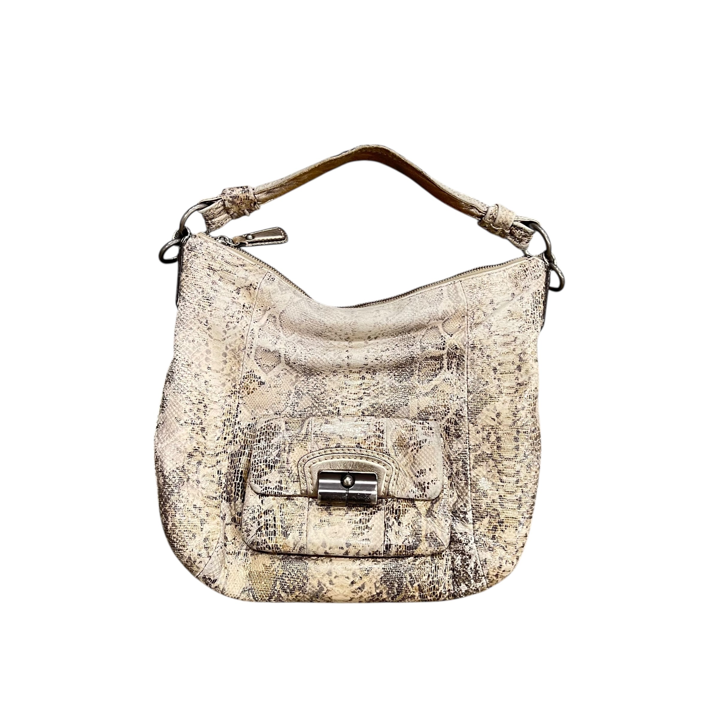 Coach Kristin Snakeskin Print Leather Bag