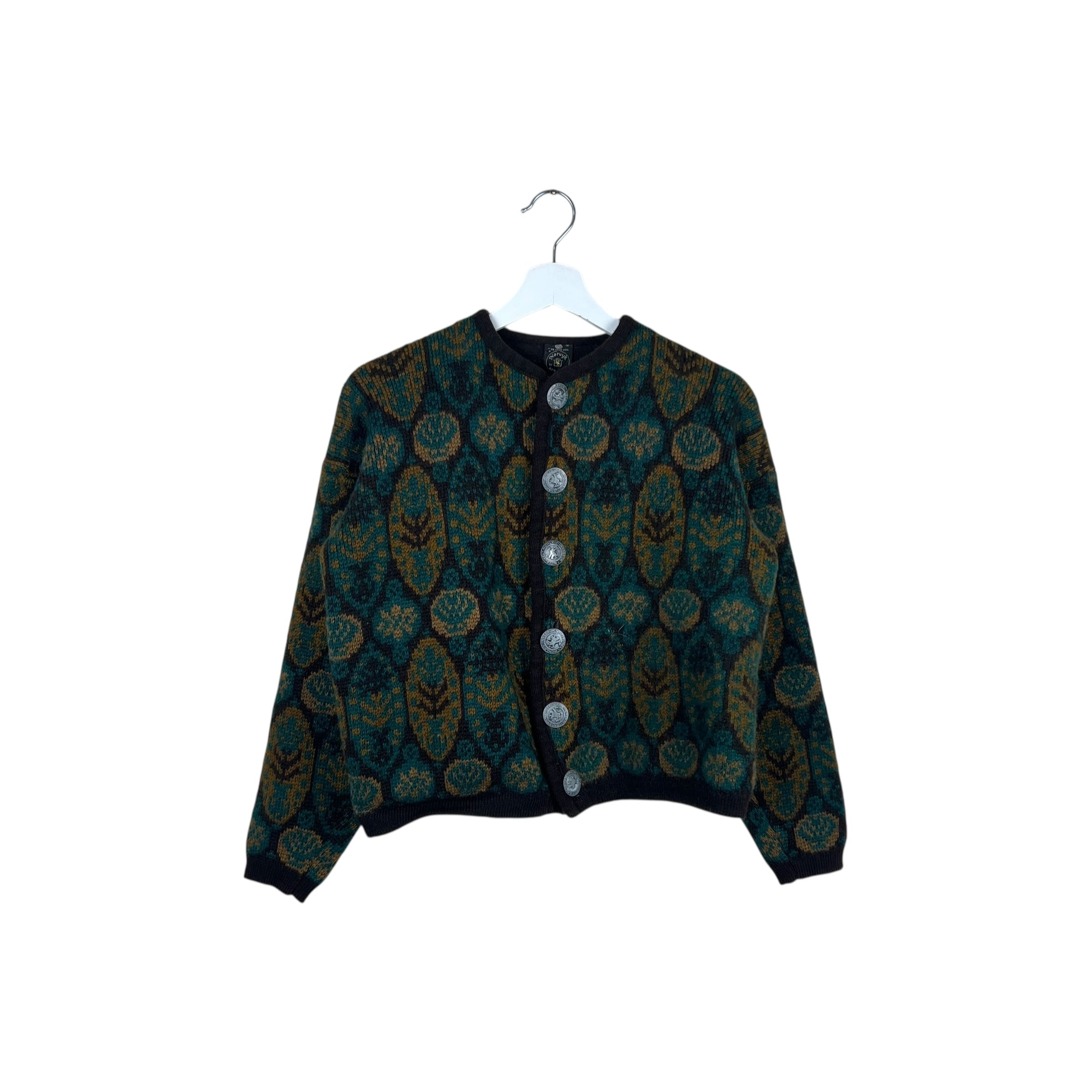 Vintage Norvyk By Renadale Women’s Wool Pattern Cardigan