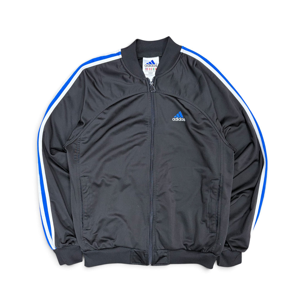 Vintage Adidas Nylon Striped Track Jacket Black