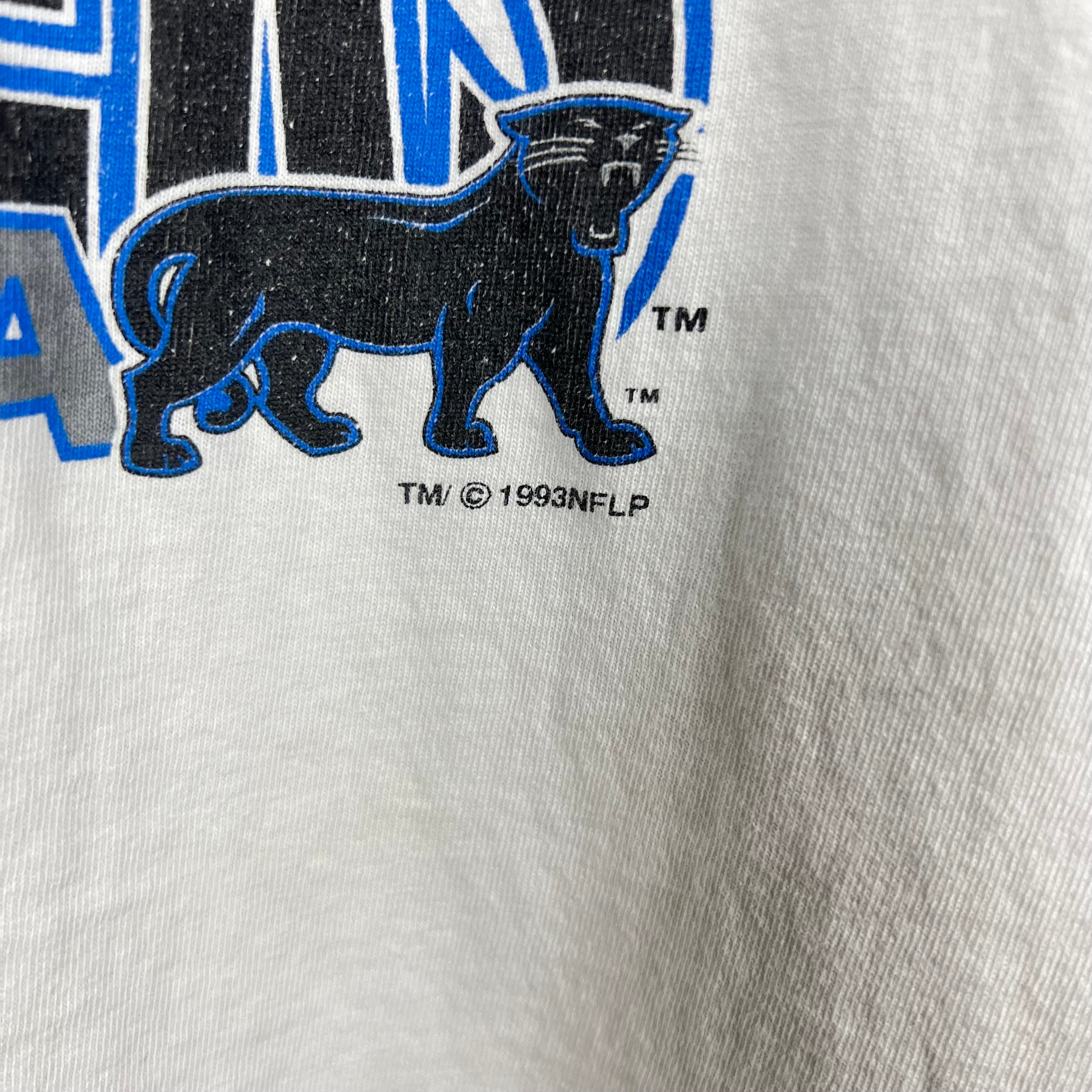 1993 Salem Carolina Panthers Big Logo Tee White