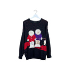 Vintage Piknik Solo By Snazzle Ice Fishing Knit Black