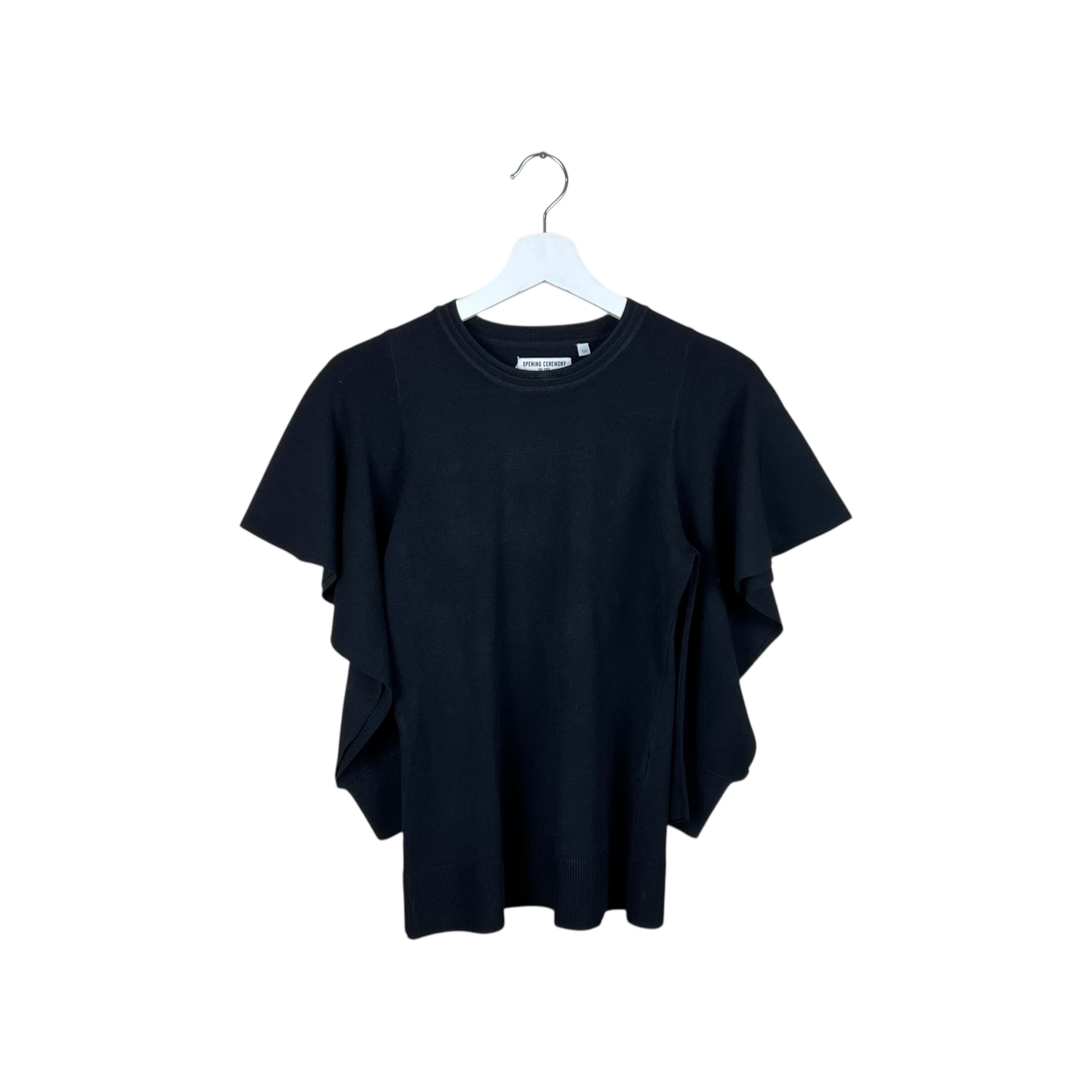 Opening Ceremony Women’s Knit Top Flared Sleeves Black