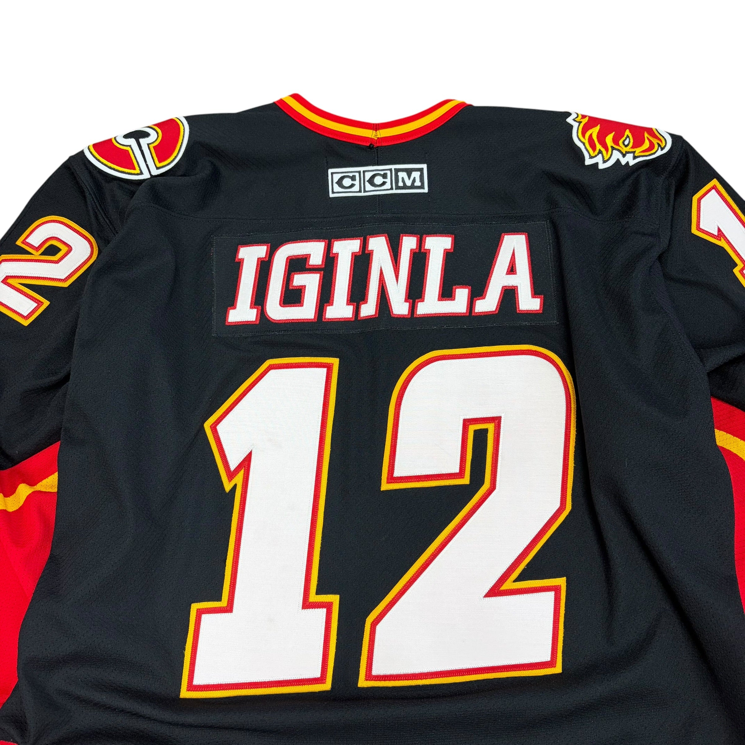 Vintage CCM NHL Calgary Flames Jerome Iginla Alternate Jersey Black