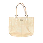 Coach Gallery Embossed Patent Tote Bag Cream