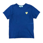Comme Des Garçon Women’s Gold Heart Tee Blue