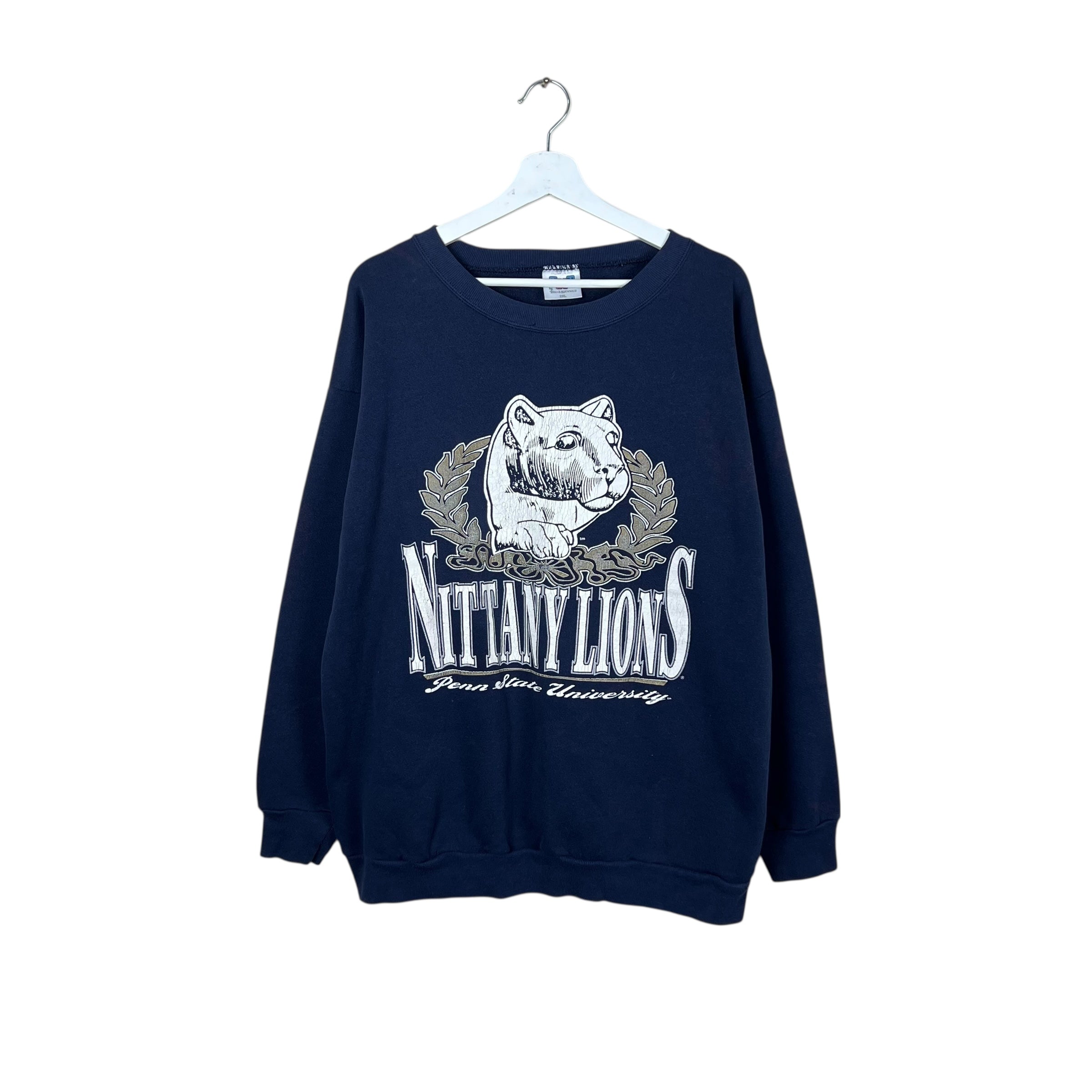 Vintage TNT Penn State University Big Logo Crewneck Navy