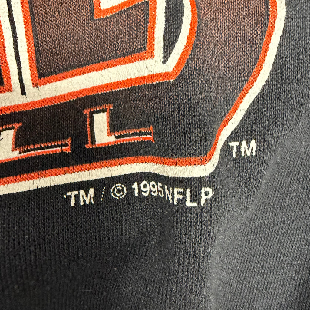 1995 Competitor NFL Cincinnati Bengals Logo Spellout Crewneck Black