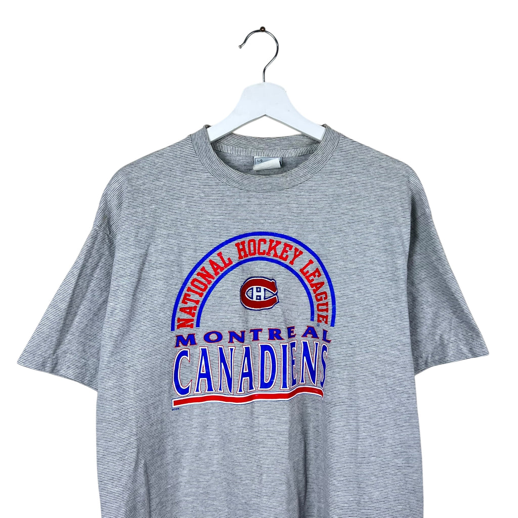 Vintage Waves NHL Montreal Canadiens Striped Tee Grey