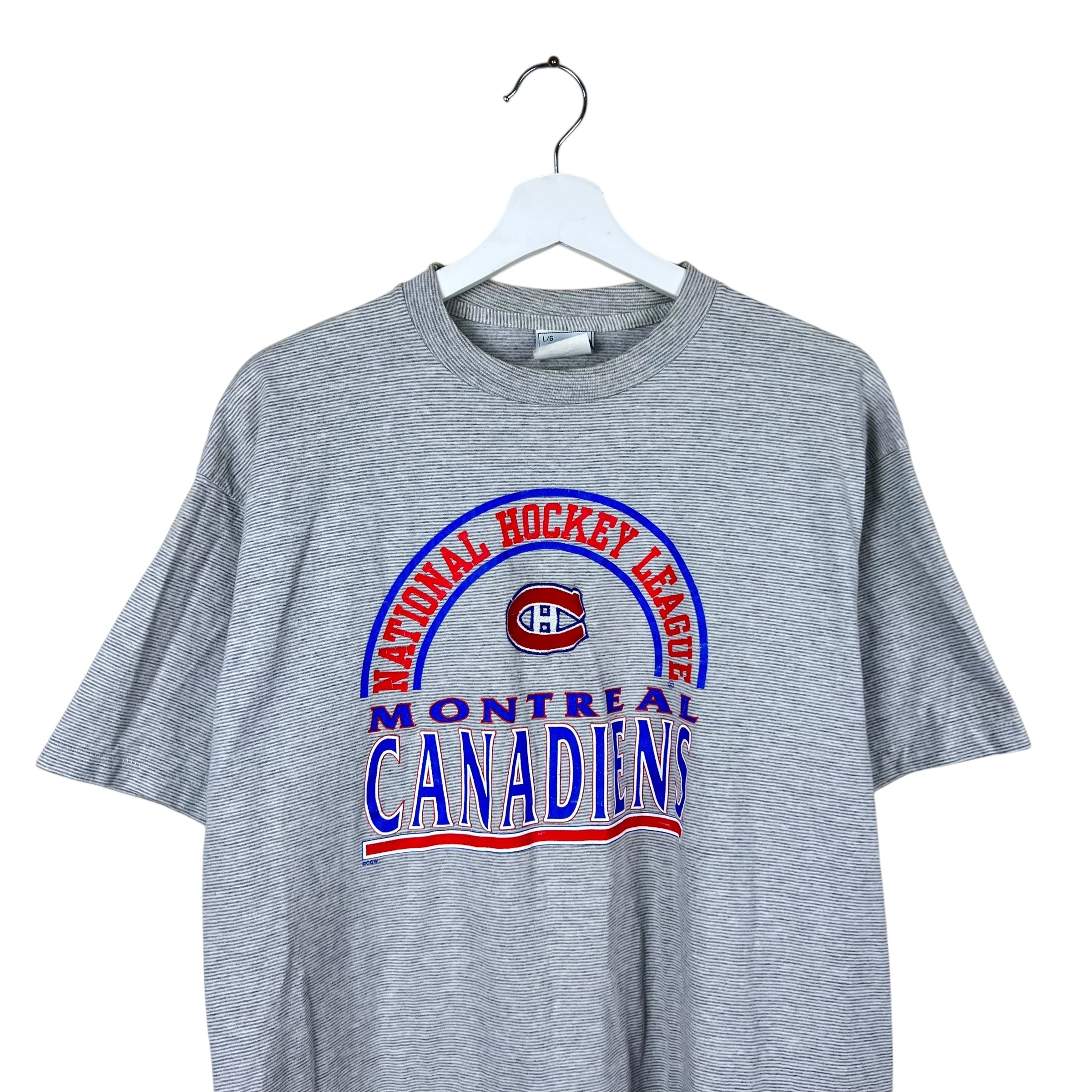 Vintage Waves NHL Montreal Canadiens Striped Tee Grey