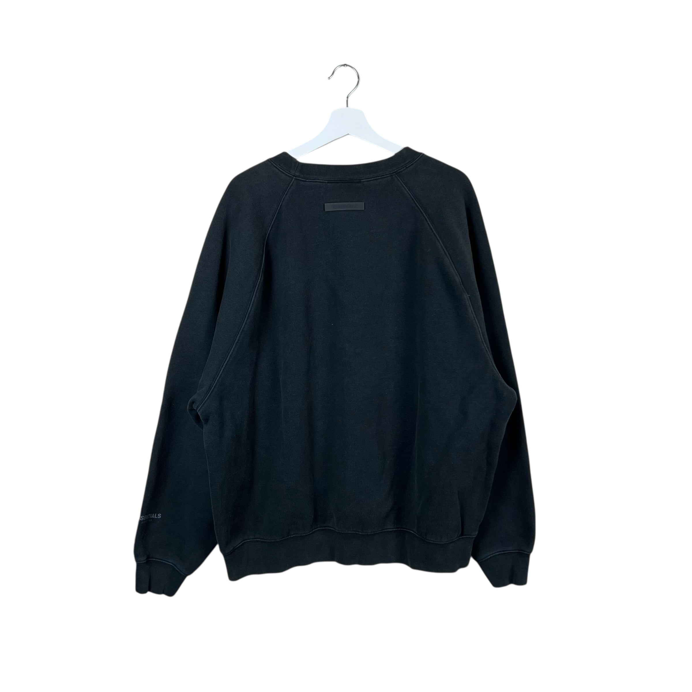 Essentials Reflective Logo Crewneck Black