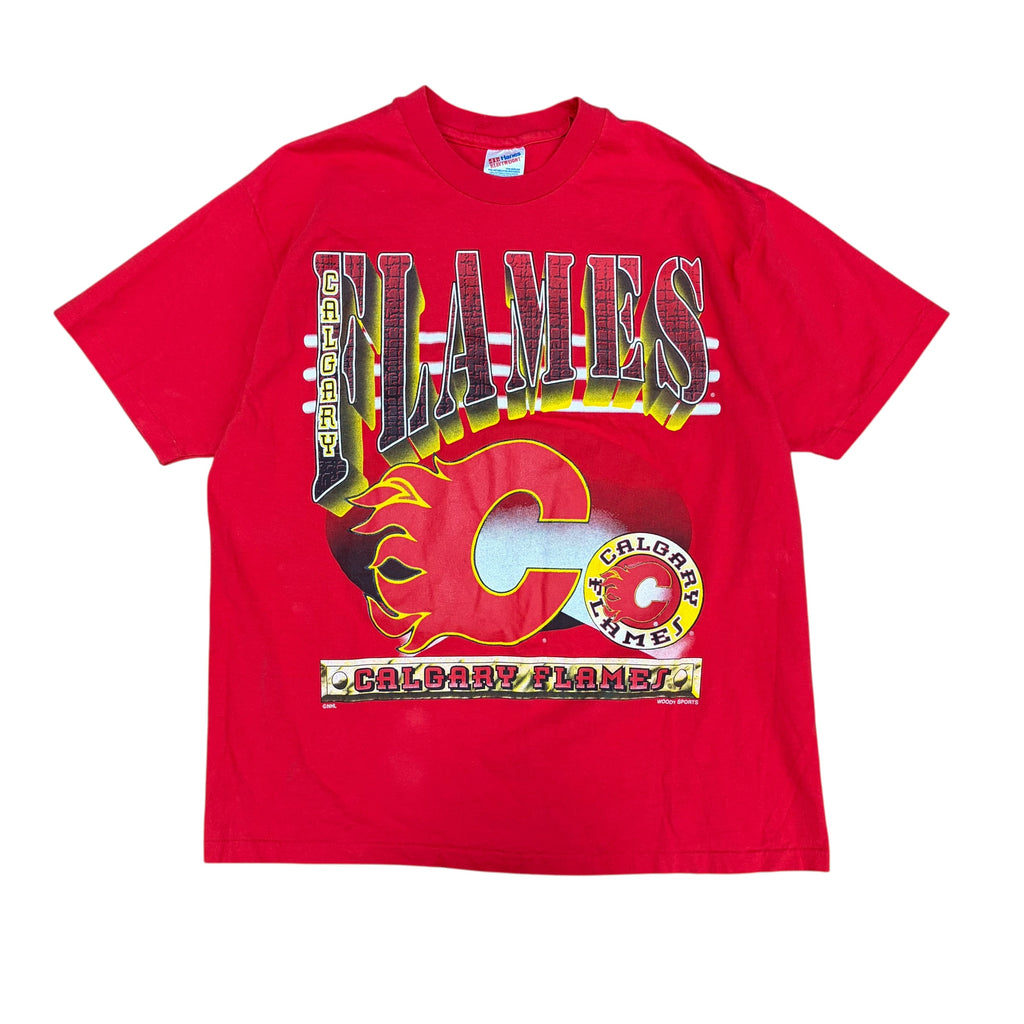 Vintage Woody Sports NHL Calgary Flames Big Logo Tee