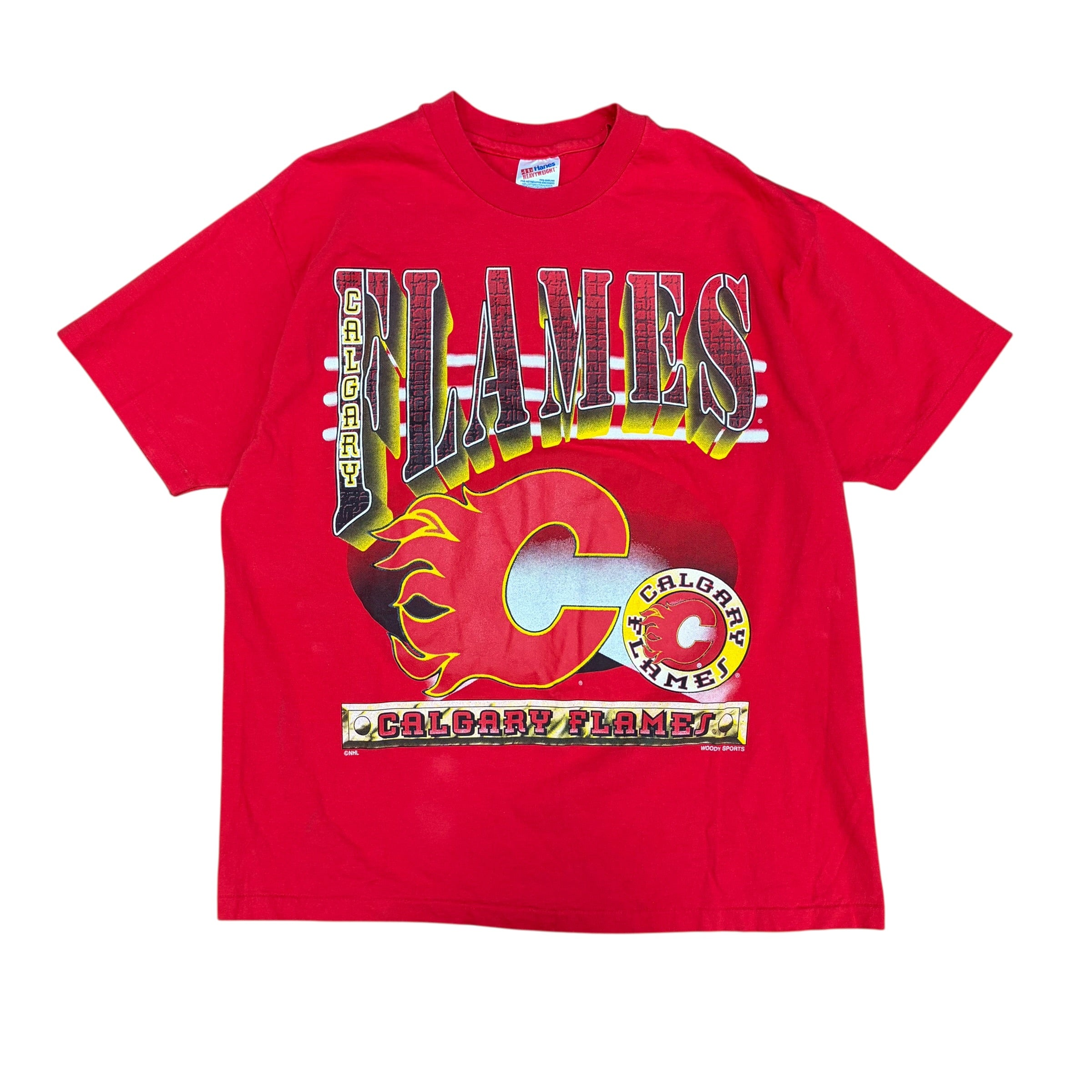 Vintage Woody Sports NHL Calgary Flames Big Logo Tee