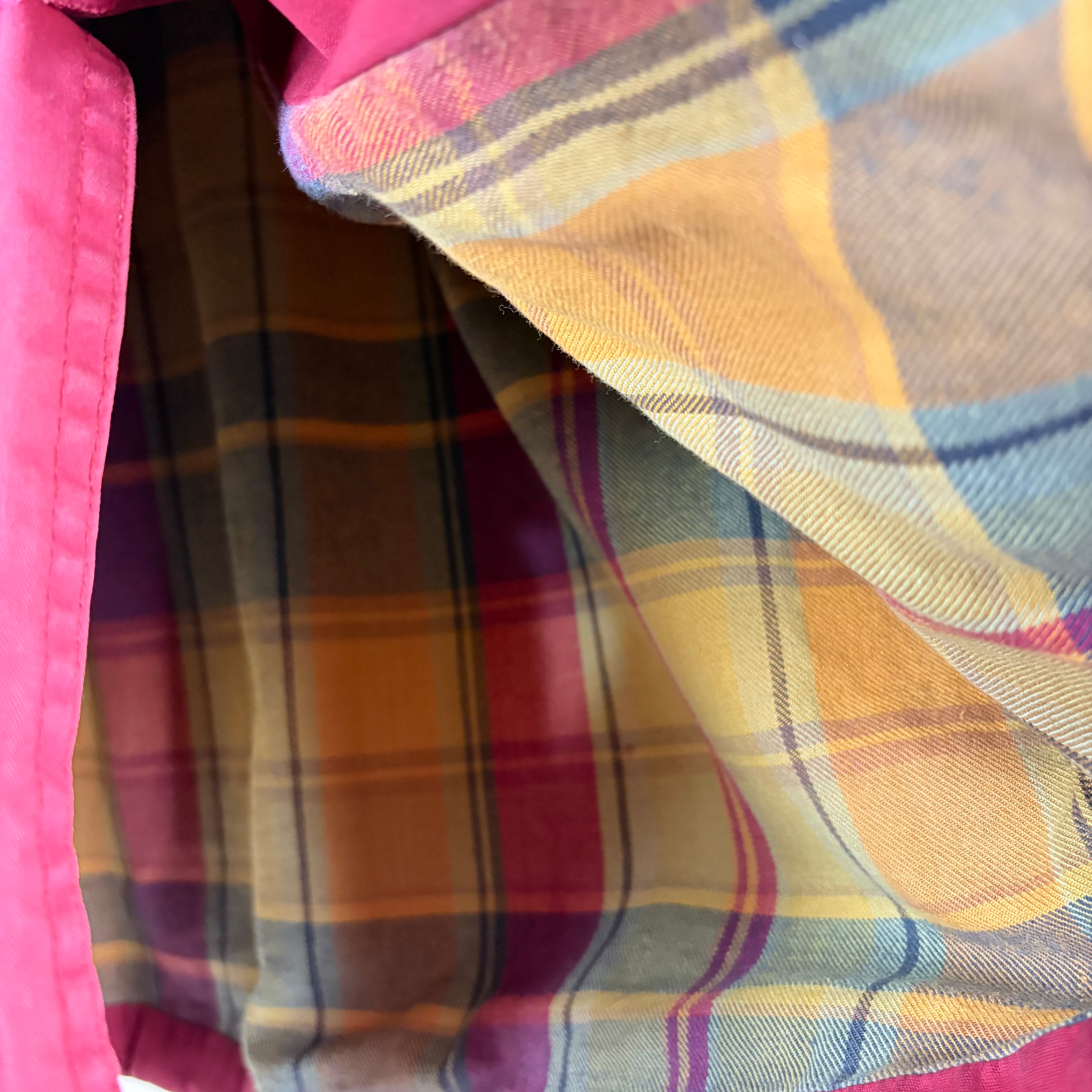 Vintage J.Crew Women’s Flannel Lined Barn Jacket Burgundy