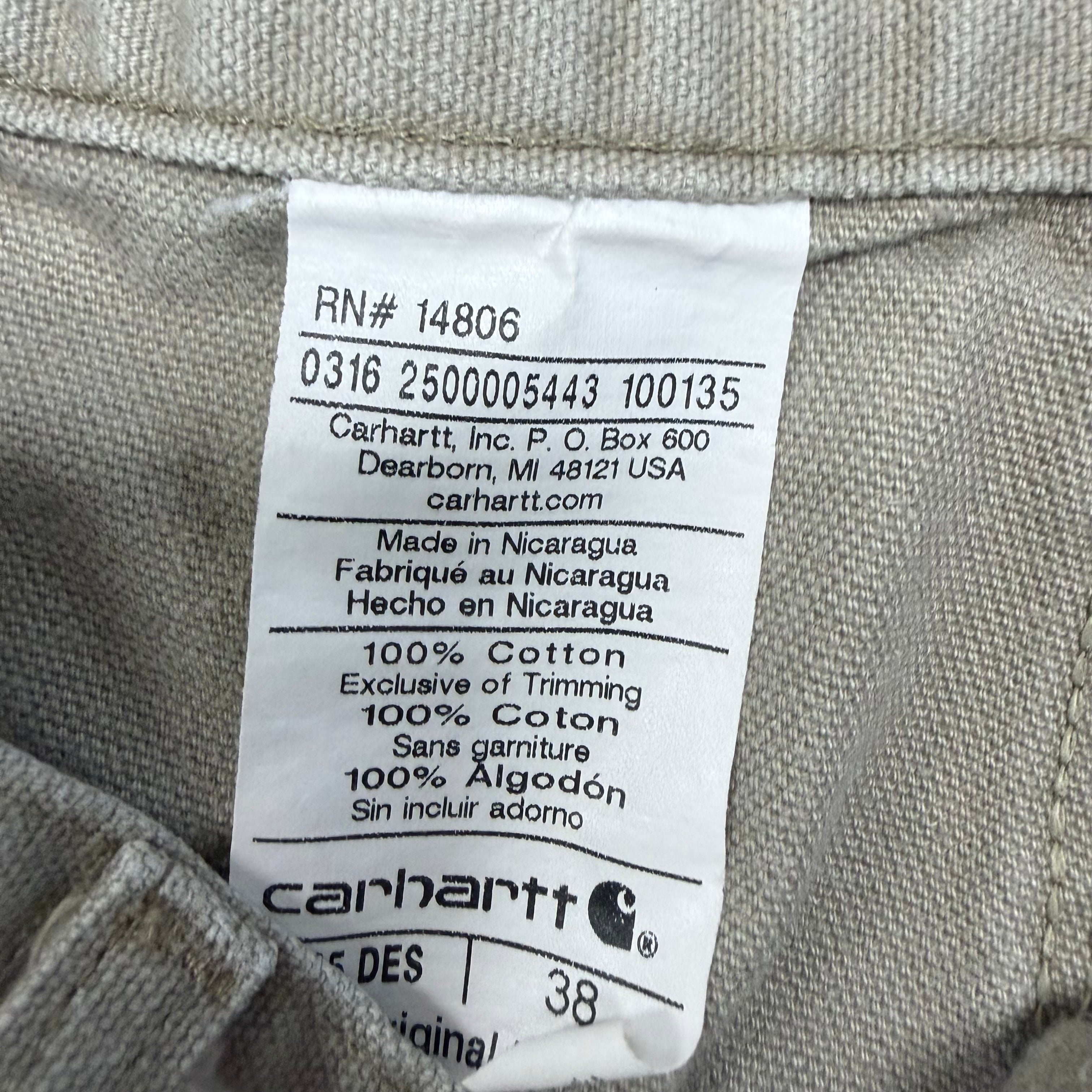 Vintage Carhartt Original Fit Carpenter Shorts Tan