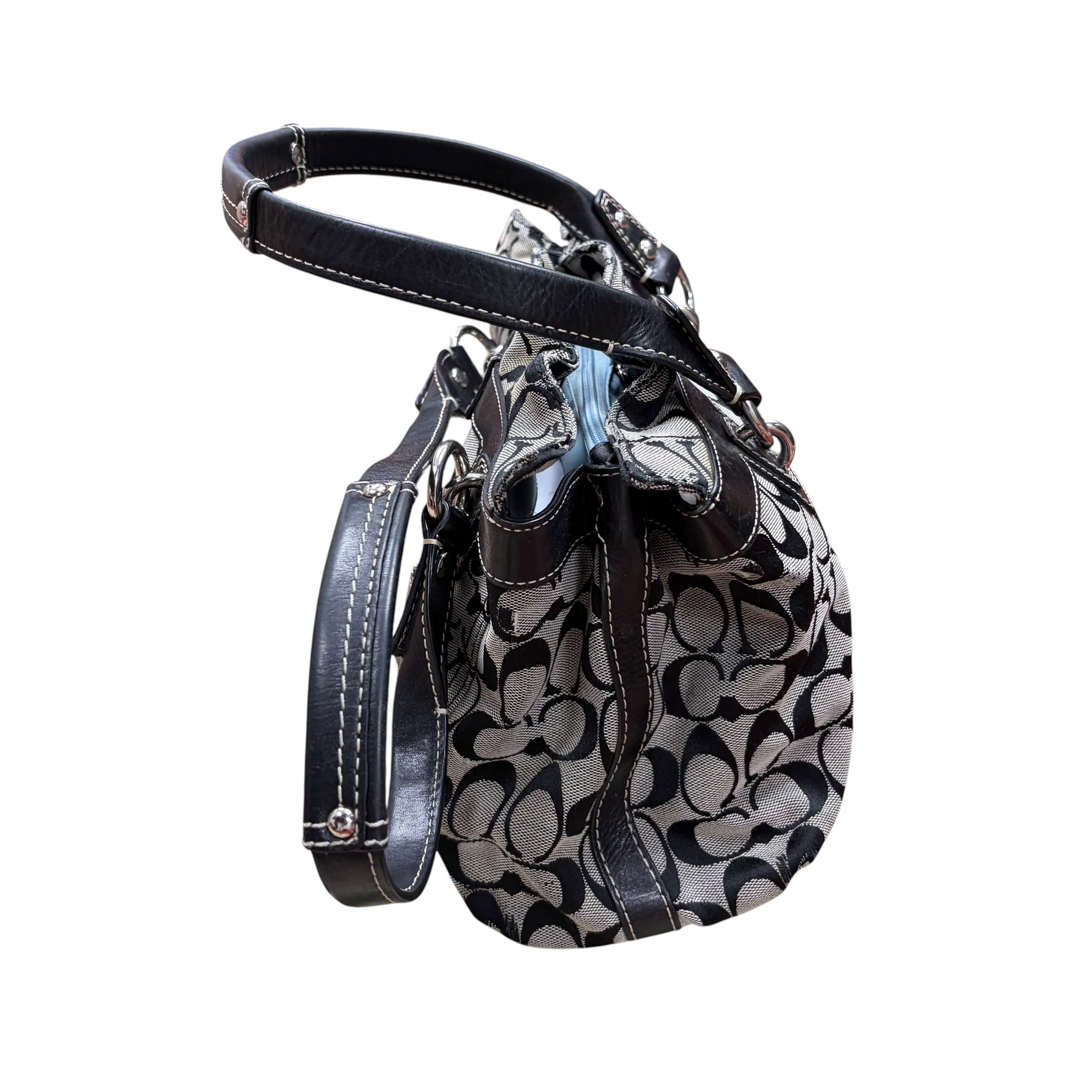 Vintage Coach Signature Penelope Shoulder Bag Black
