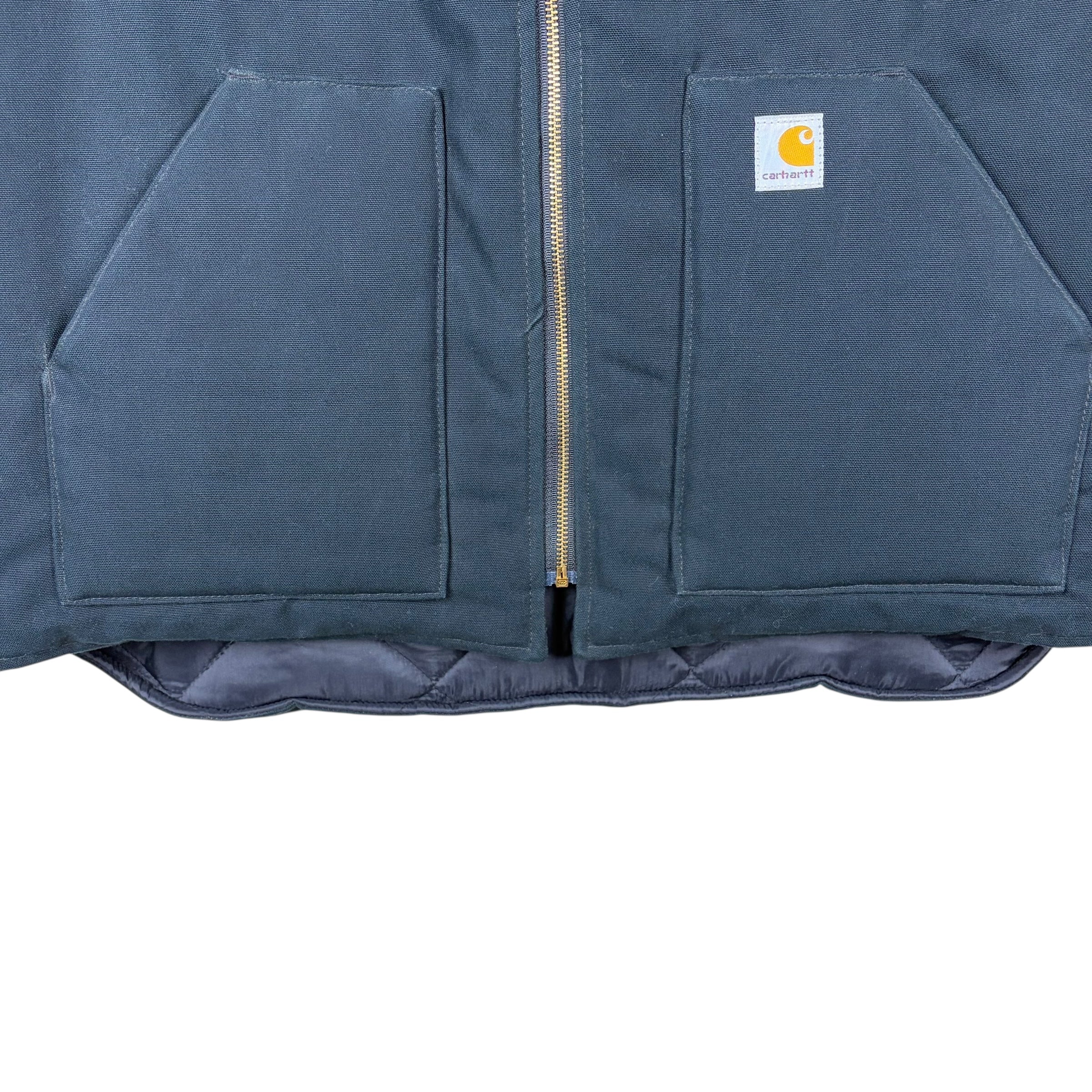 Vintage Carhartt Quilt Lined Canvas Vest Black