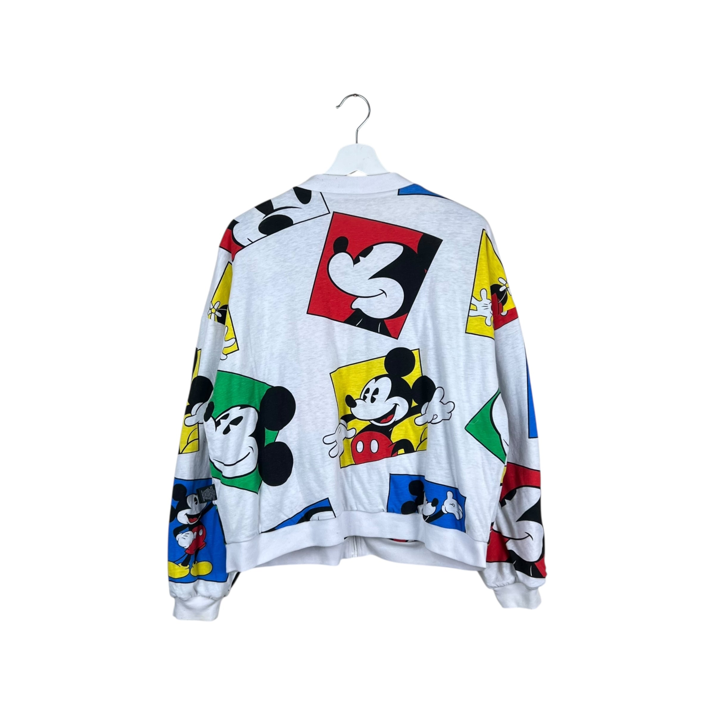 Vintage Disney Mickey Mouse AOP Reversible Bomber Jacket