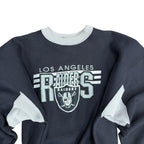 Vintage The Game NFL Los Angeles Raiders Embroidered Logo Crewneck Black