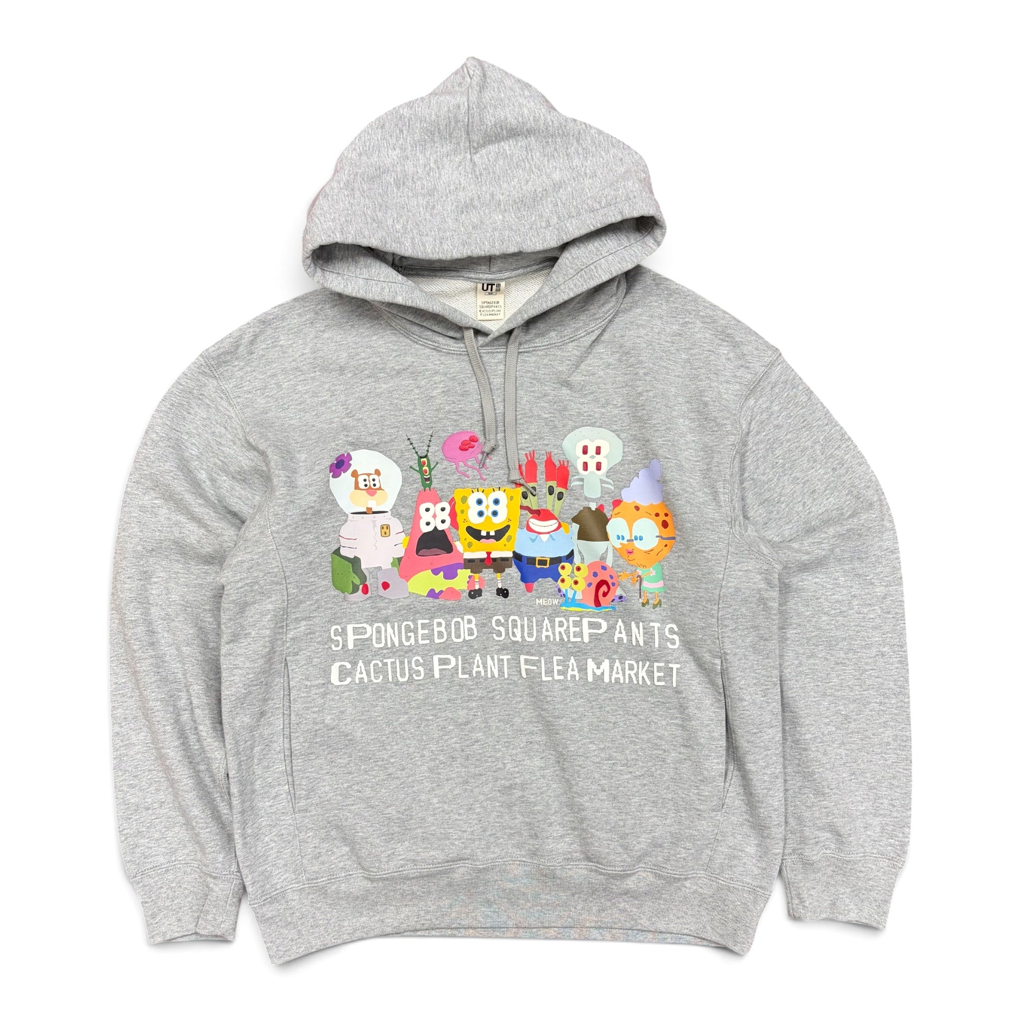 Cactus Plant Flea Market x Uniqlo x Spongebob SquarePants Hoodie Grey